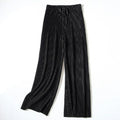 Pleated Wide Leg Pants Clothing | Women Pleated Crop Pants | Ice Silk