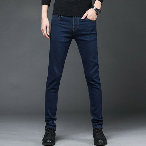2021 Autumn Slim Fit Men Jeans Black Classic Fashion Denim Skinny