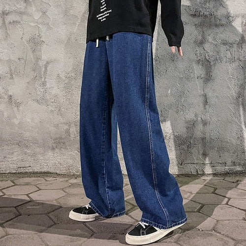 2023  Men's Jeans Korean Version Student Casual Pants High Street