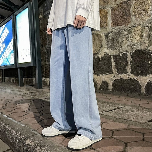 2023  Men's Jeans Korean Version Student Casual Pants High Street