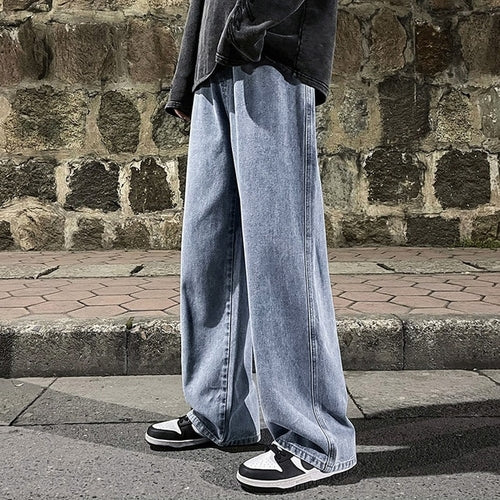 2023  Men's Jeans Korean Version Student Casual Pants High Street