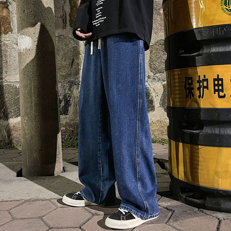 2023  Men's Jeans Korean Version Student Casual Pants High Street