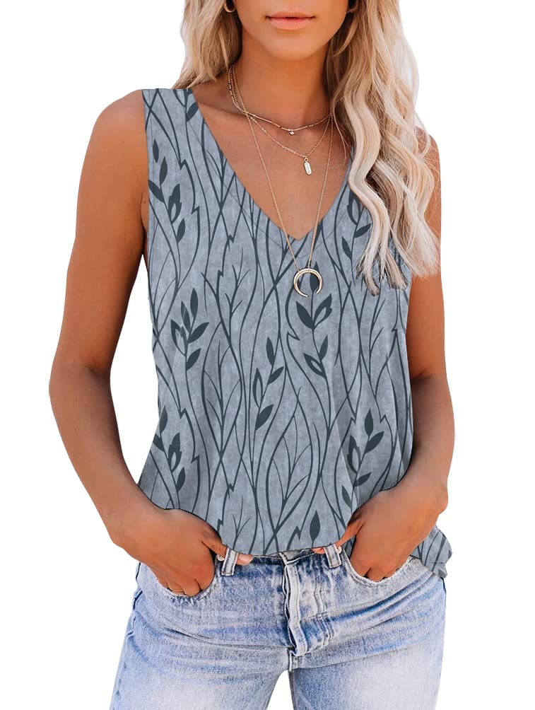 Fashion Tie Dye Flower 3d Printed Tank Tops Womens V Neck Sleeveless