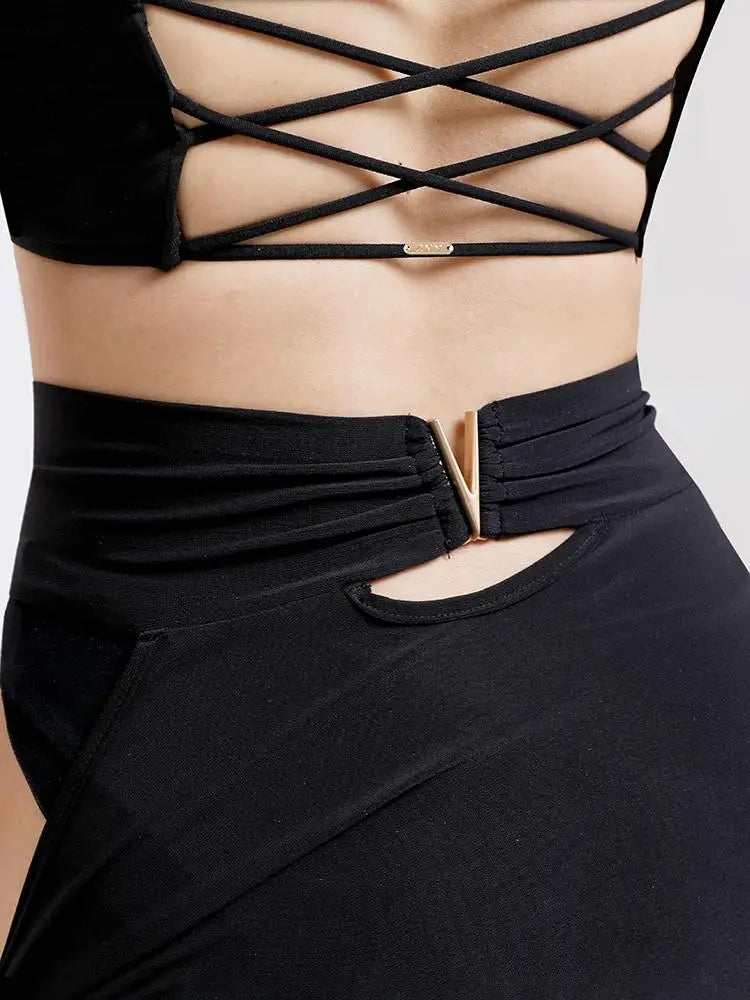 Summer Lady's Dance Top Bandeau With Cross Over Back Straps Bra ZYM