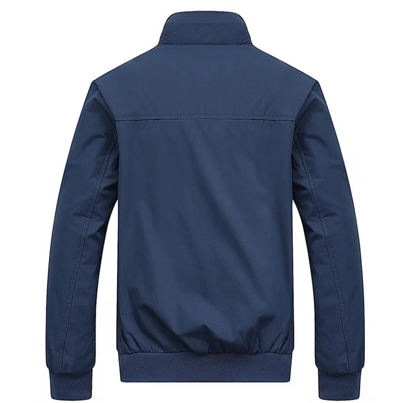 2023 Spring Autumn Casual Solid Fashion Slim Bomber Jacket Men