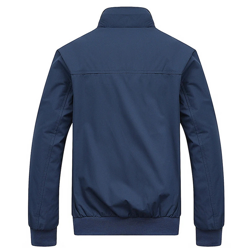 2025 Spring Autumn Casual Solid Fashion Slim Bomber Jacket Men
