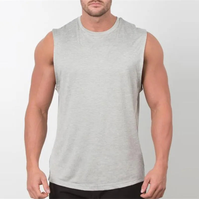 Brand New Plain Tank Top Men Bodybuilding singlet Gym Stringer