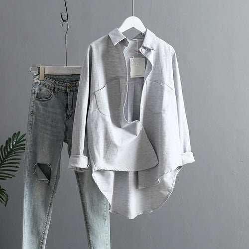 2026 Spring Women Summer Blouse Korean Long Sleeve Womens Tops And