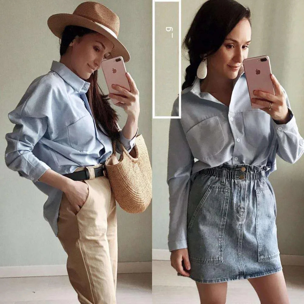 2026 Spring Women Summer Blouse Korean Long Sleeve Womens Tops And