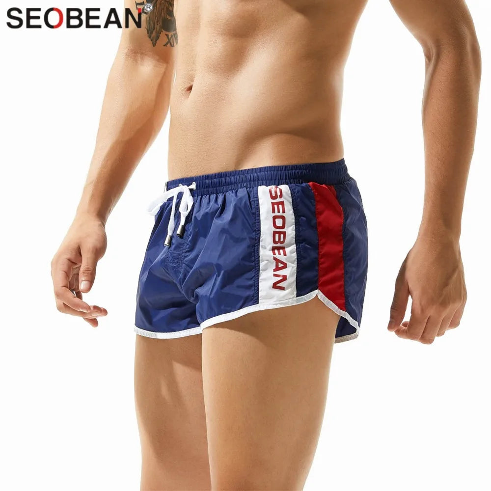 SEOBEAN Shorts Men's Beach Shorts Quick Dry Nylon Fabrics Men Board Shorts