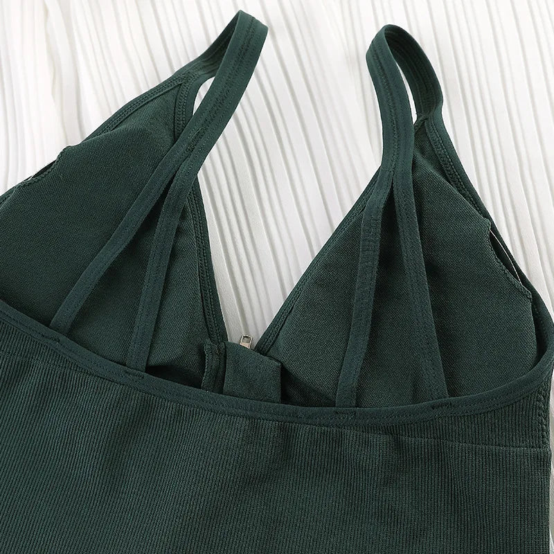 Sexy Zipper Female V-Neck Wireless Bra New Seamless Soft Crop Top