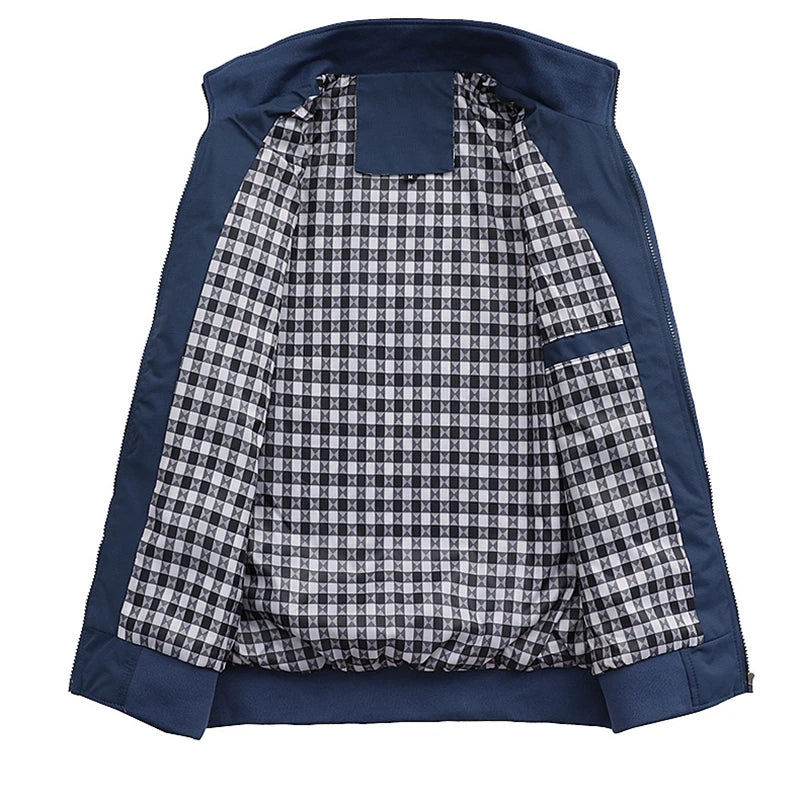 2025 Spring Autumn Casual Solid Fashion Slim Bomber Jacket Men