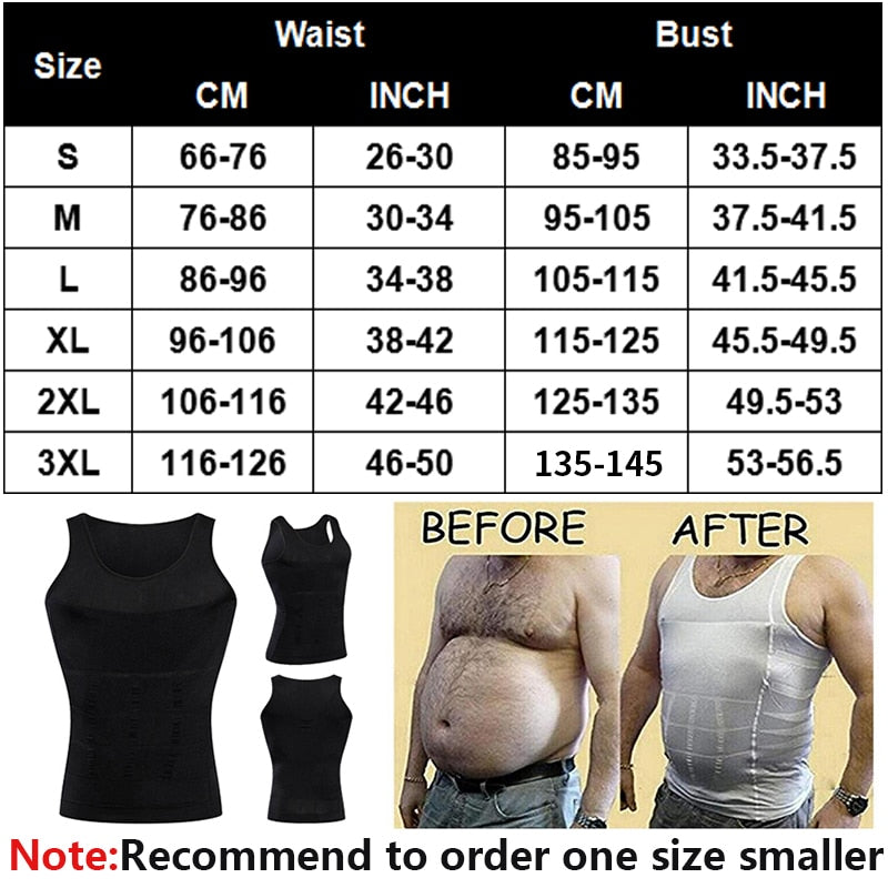Shapewear Corset Vest Shirt | Compression Men's Tank Top | Underwear