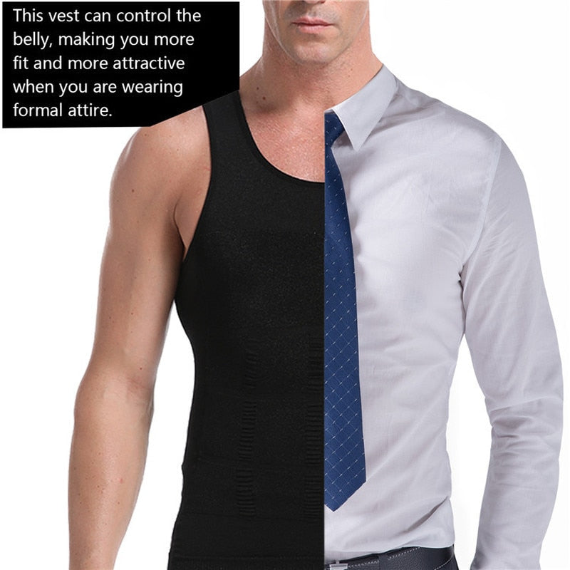 Shapewear Corset Vest Shirt | Compression Men's Tank Top | Underwear
