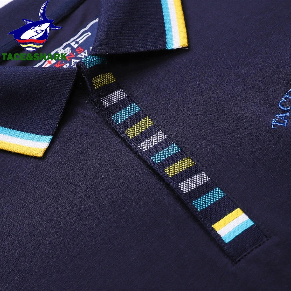 TACE&SHARK New Arrival 2024 Solid Color Fashion Luxury Polo Shirt