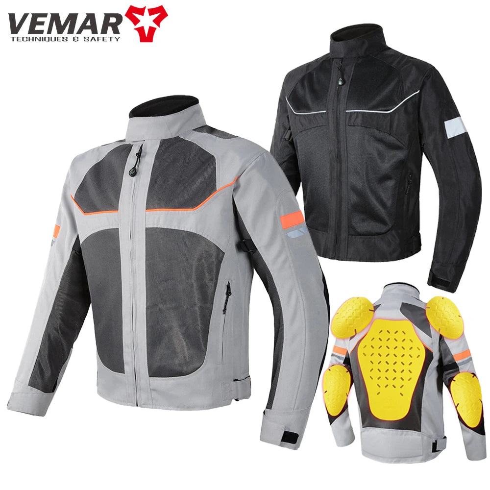 Vemar Summer Men Motorcycle Jacket Motocross Protective Gear Jacket