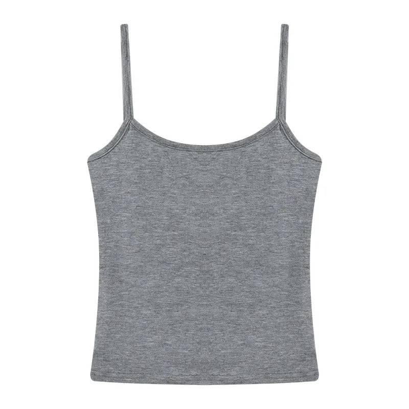 1pcs Girls Padded Bra Tank Top Women Casual Strap Top Vest Female