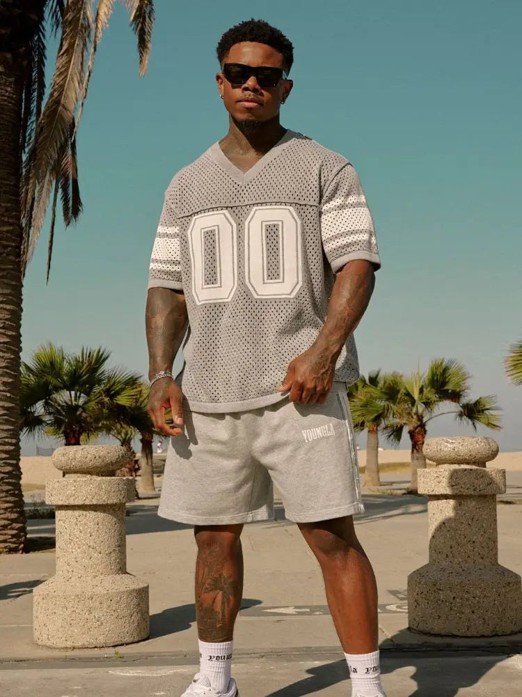 American 00 shirt T-shirt men's sports fitness quick drying breathable