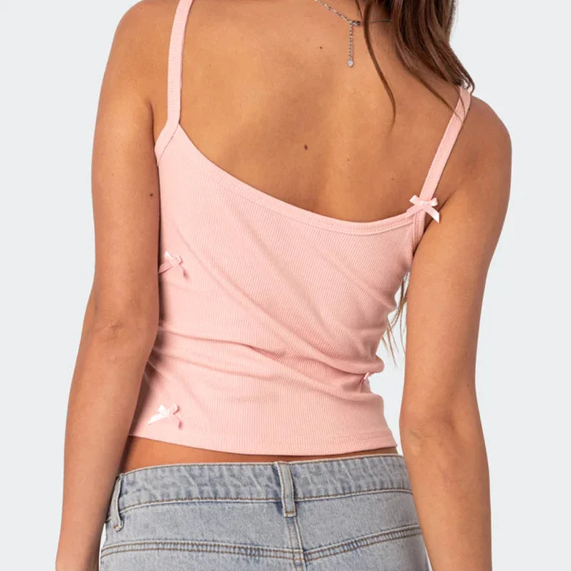 Camisole For Women Summer Clothes Crop Tops Basic Elastic Sleeveless