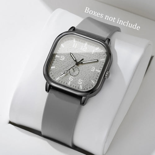 Fashion Square Women's Watch Casual Silicone Strap Quartz Watches
