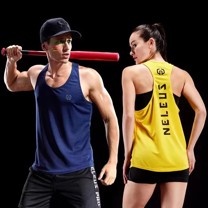 1PC Adult Men Women Running Outdoor Shirts Tight Gym Tank Top Fitness
