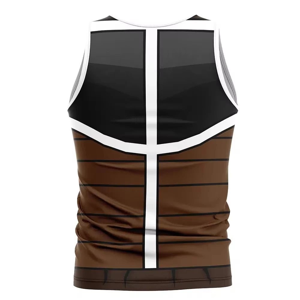 2026 Summer Dragon Ball Saiyan Armor Cosplay Tank Top, 3D Print Retro