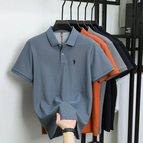 100% pure cotton men's breathable short sleeve T-shirt high-end luxury