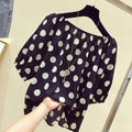 Women Spring Summer Style Loose Blouses Shirts Lady Casual Slash Neck