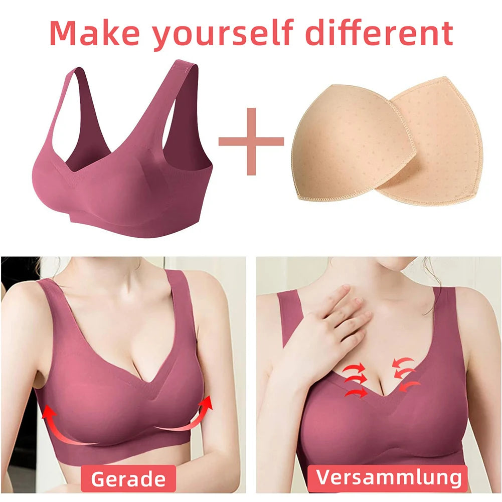 3 Pairs Women's Removable Cups Bra Pads Inserts Triangles Bra Pads
