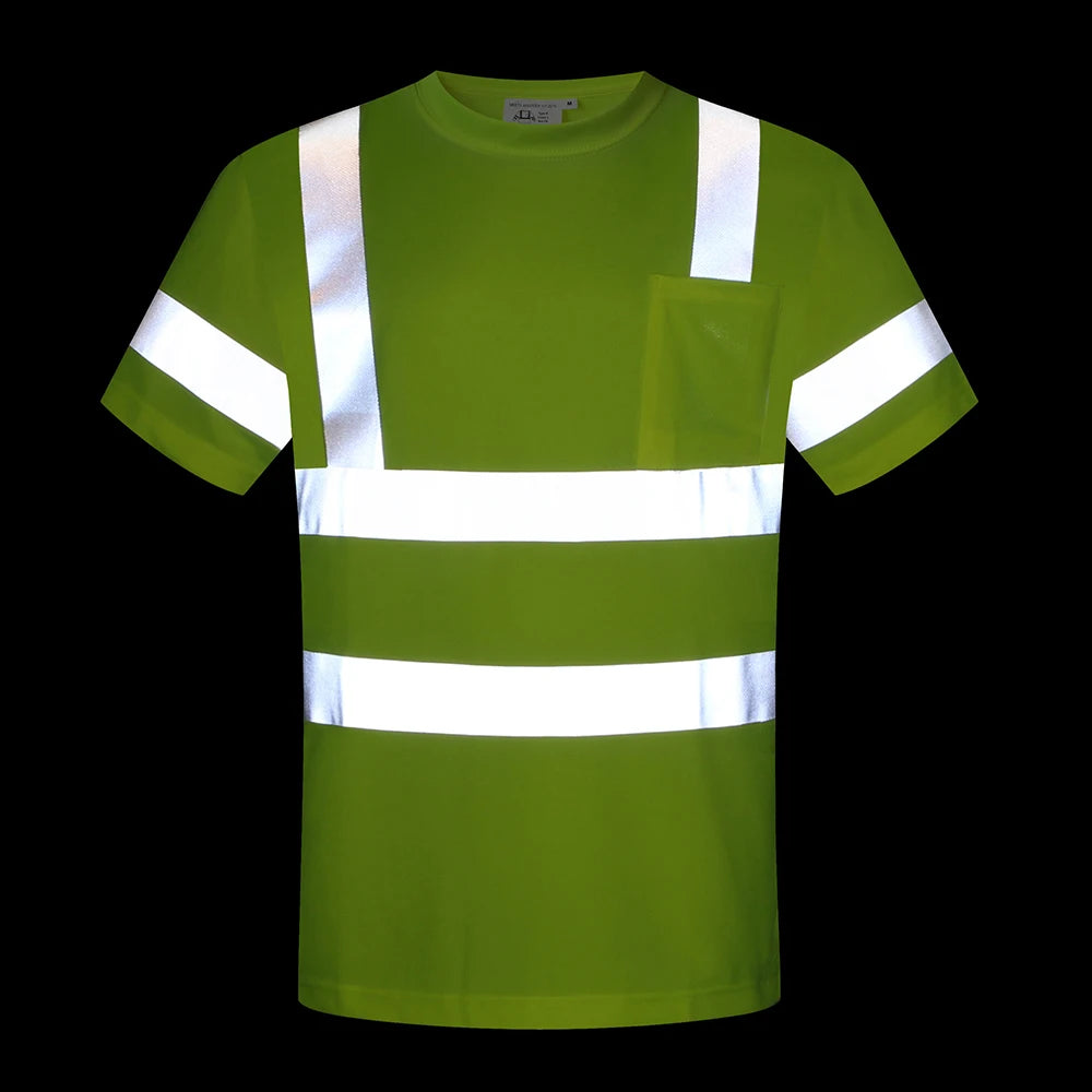 High Visibility Shirts Safety Short Sleeve Size S-7XL Hi Vis