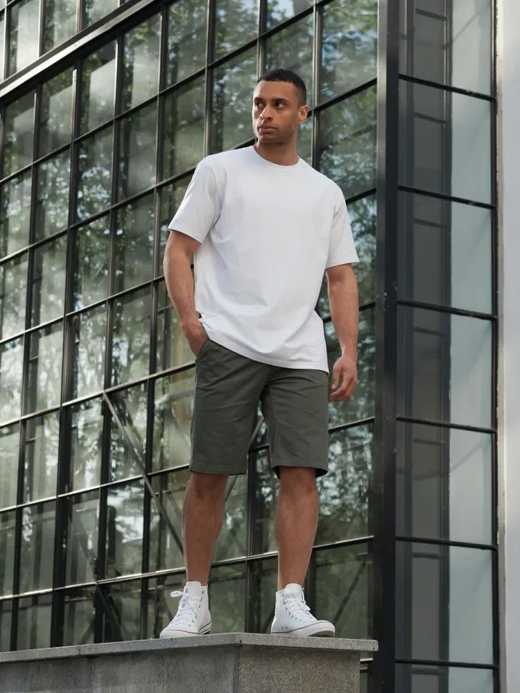 Solid color Men's t-shirts 2025 High quality Short sleeve tees Hip-Hop