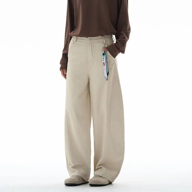 Baggy Wide-leg Jeans 100% Cotton Comfortable Breathable Autumn Casual