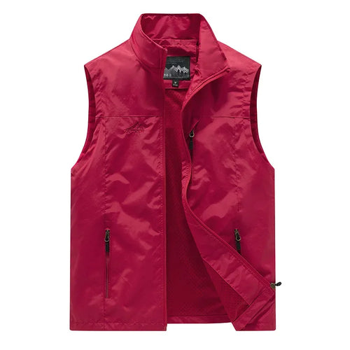 FGKKS Spring New Men Waistcoat Outdoor Leisure Solid Color Vest Young