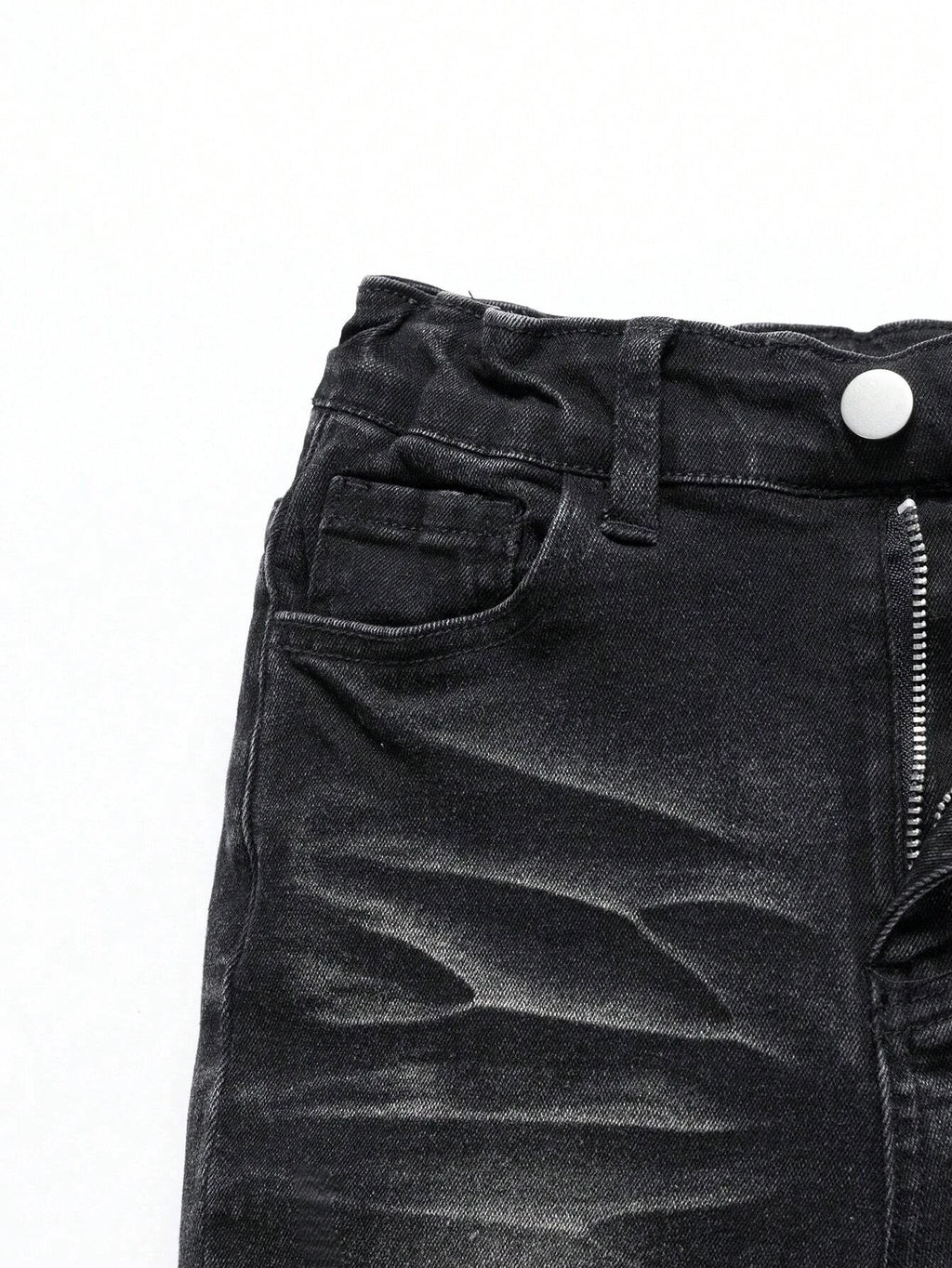 1-Piece Men's All-Season Snowflake Washed Fashion Jeans, Stretchy