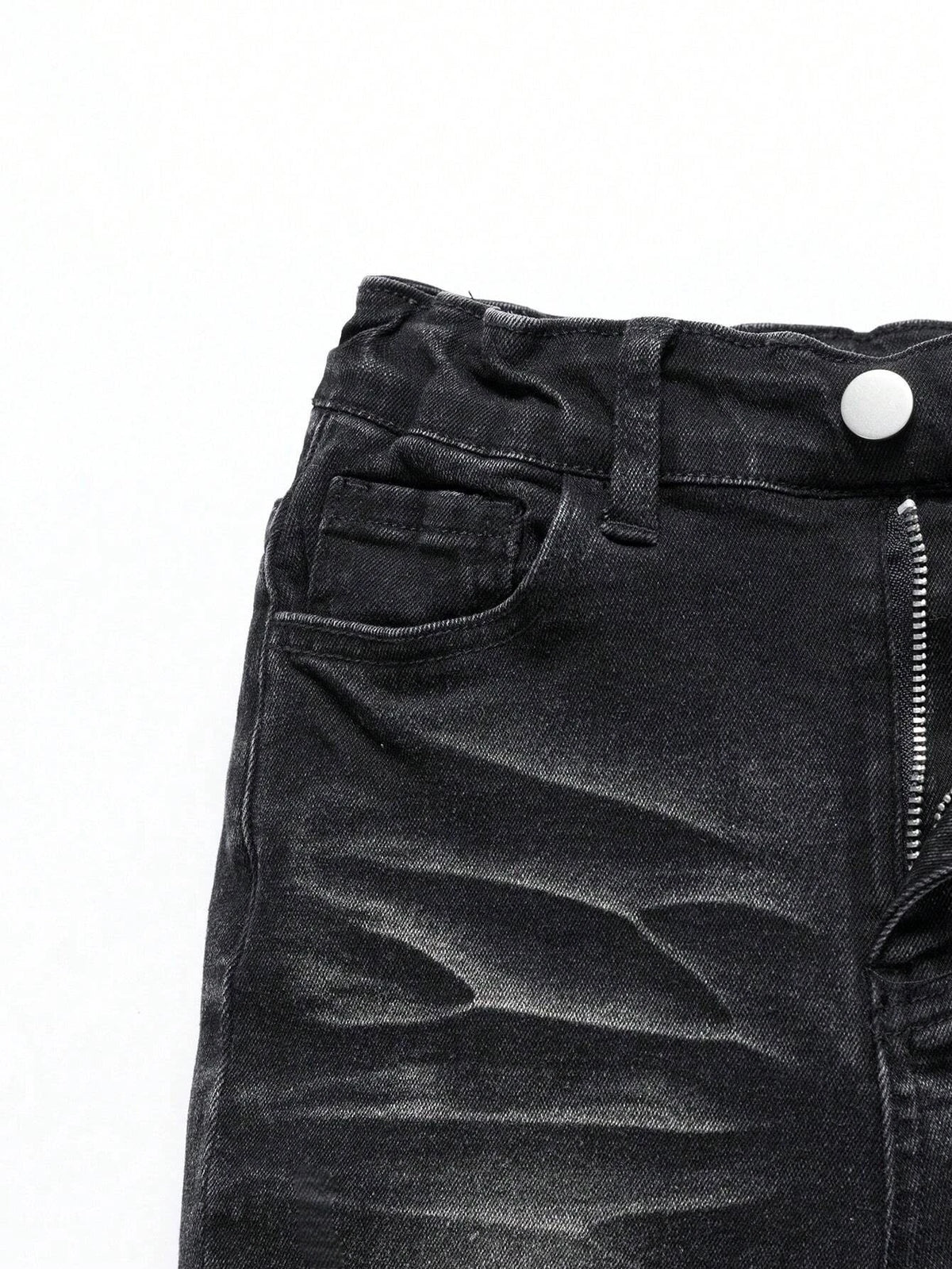 1-Piece Men's All-Season Snowflake Washed Fashion Jeans, Stretchy