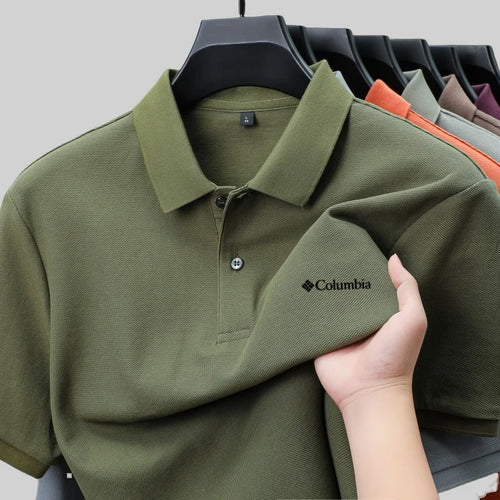 100% Pure Cotton Summer New Men's Short-Sleeved Polo Shirt,