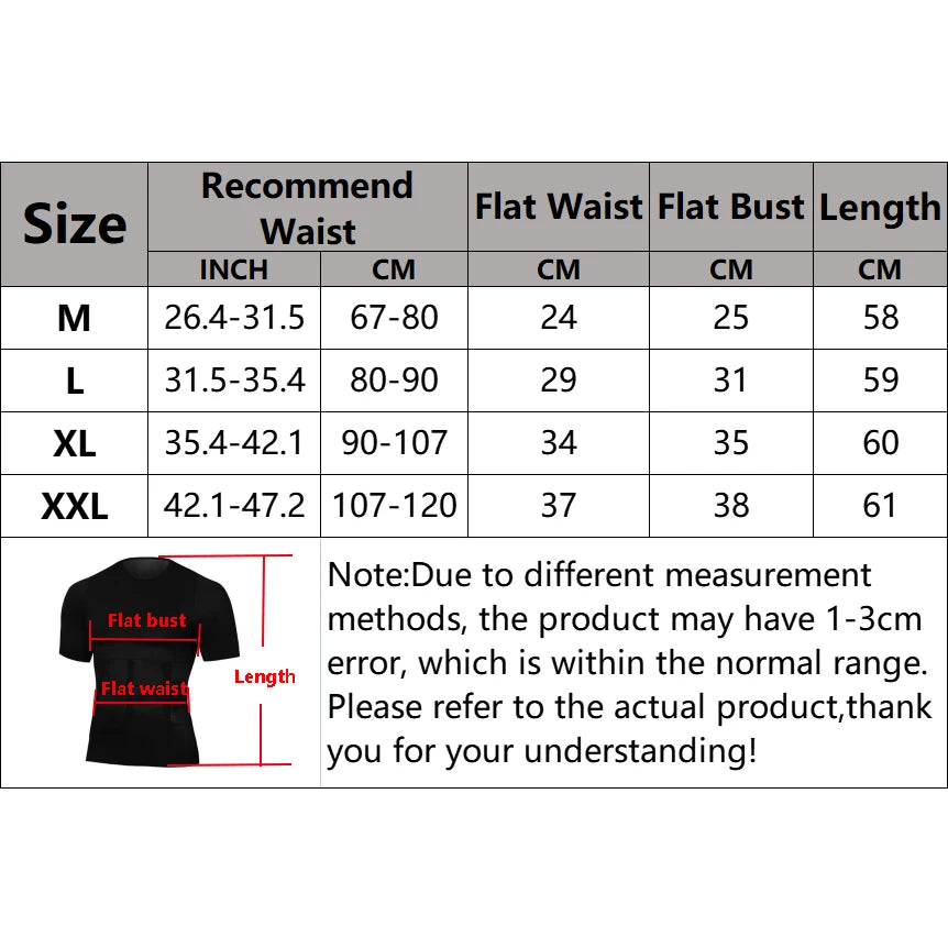Men Body Shapers Fitness Elastic Abdomen Tight Fitting Short Sleeve