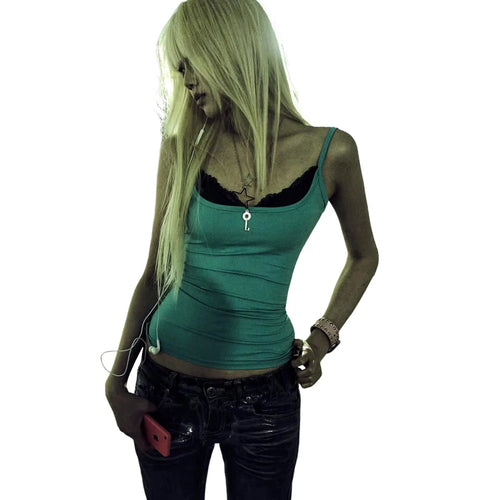 Nibber Leisure Patchwork Lace Women Camisole Skinny Music Festival