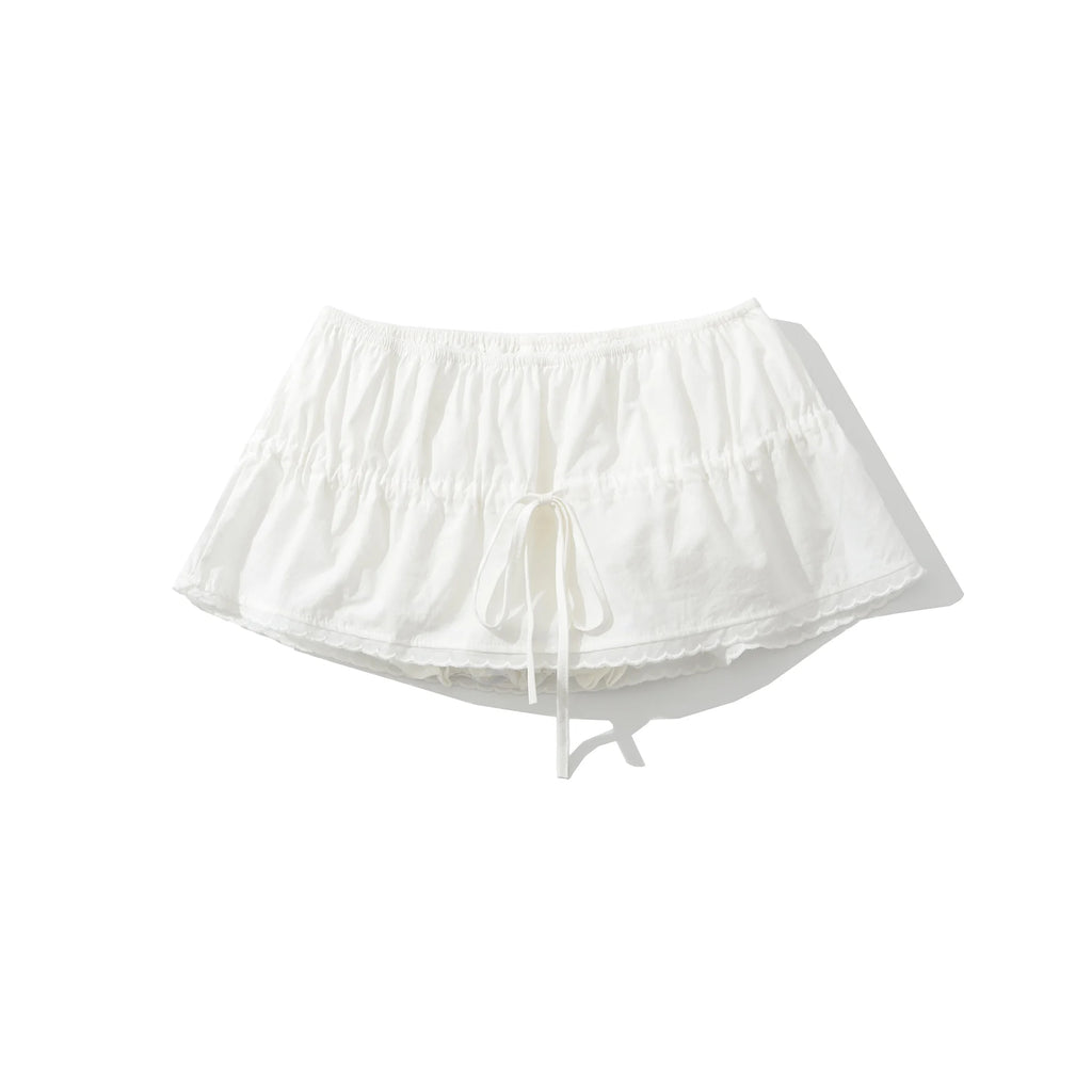 Sexy White Lacing Up Bow Open Buttons Tank Top Camisole + Women