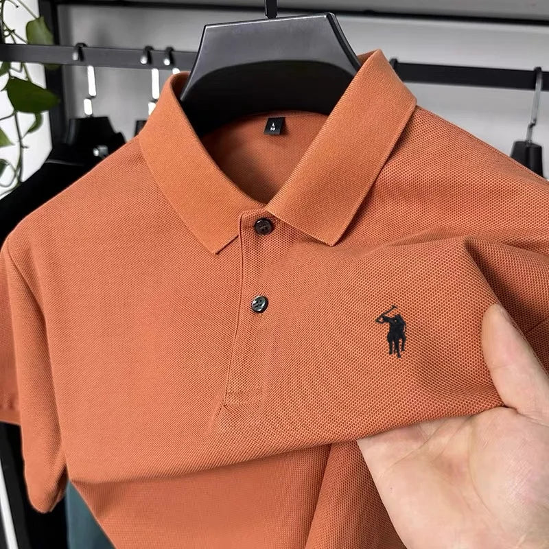 100% pure cotton T-shirt, summer new men's short sleeved business