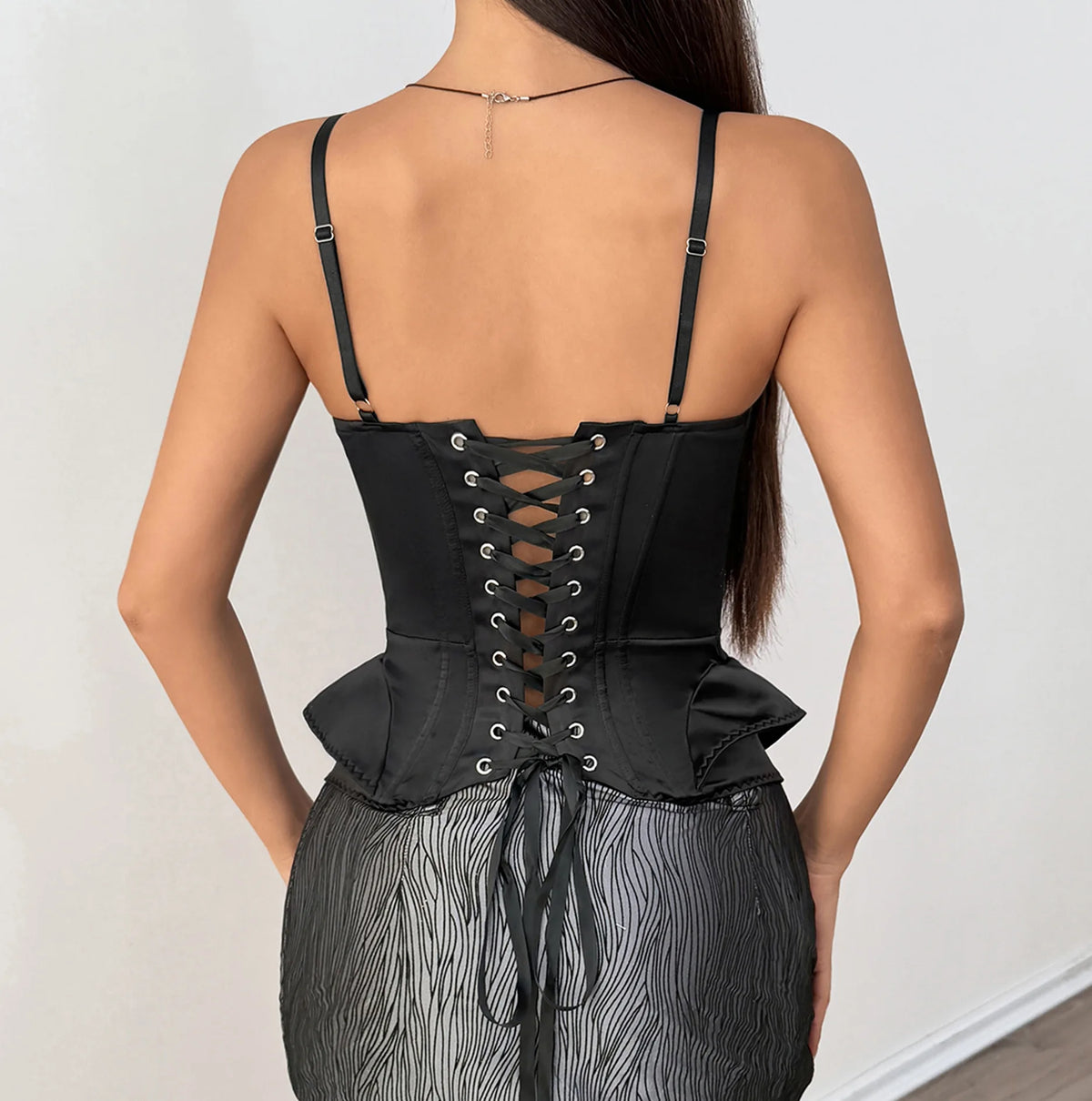 Sexy Women's Lace Patchwork Slim Crop Tops Fashion Spaghetti Strap