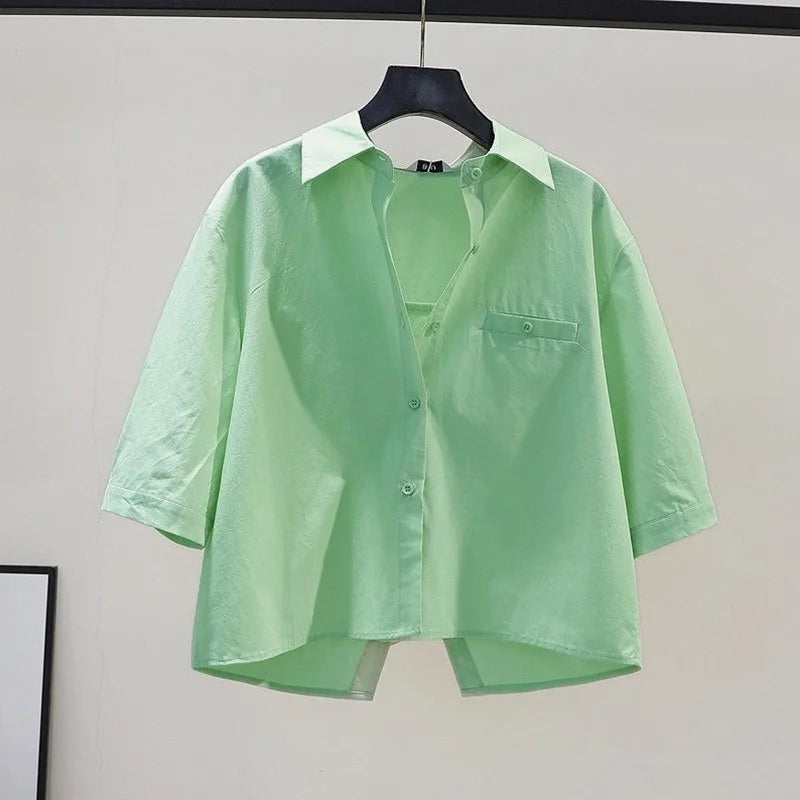 New In Spring Office Lady's White Shirts Casual Chic Korean Women's