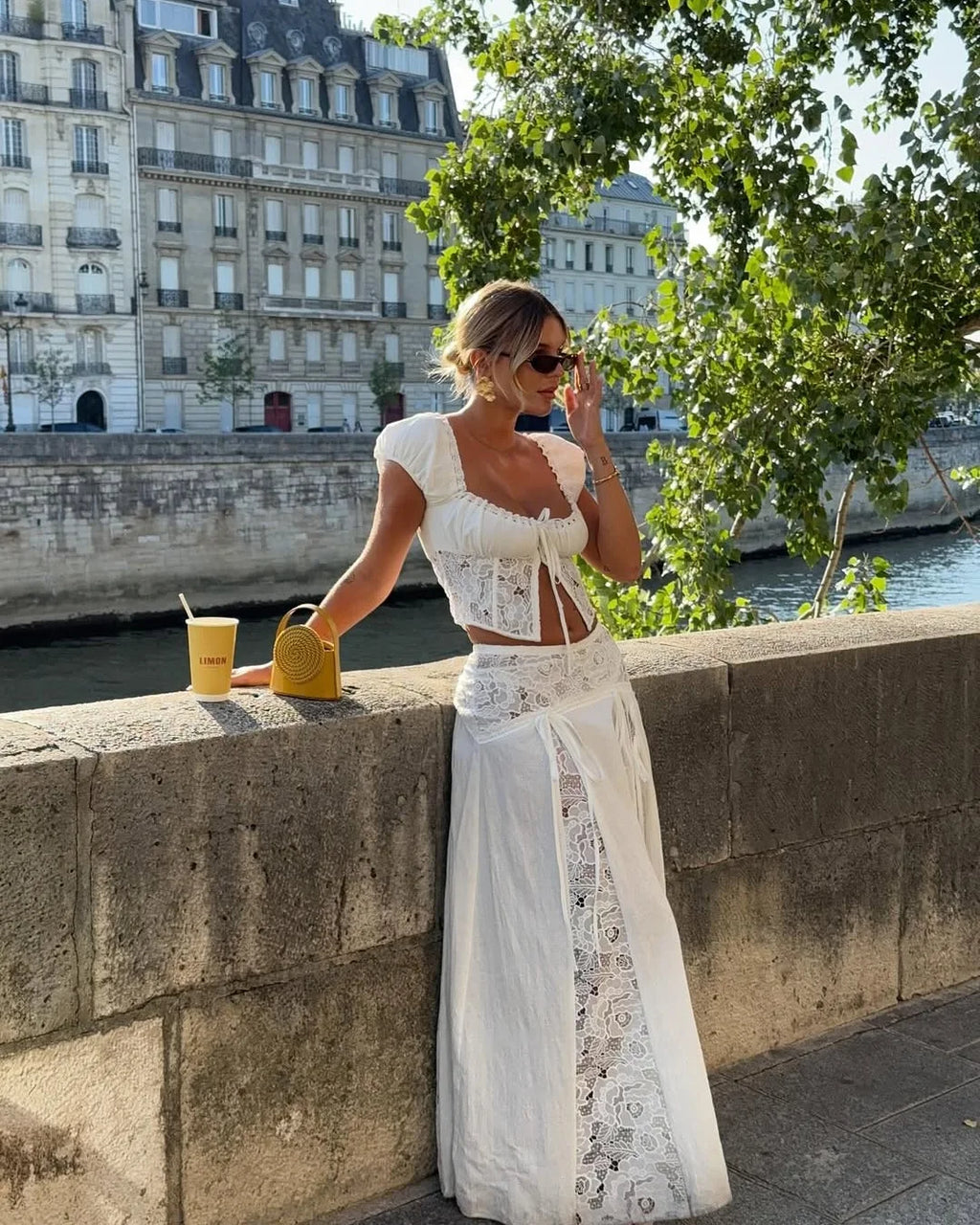 Mingmingxi New in Matching Sets Elegant Off The Shoulder Cropped Top