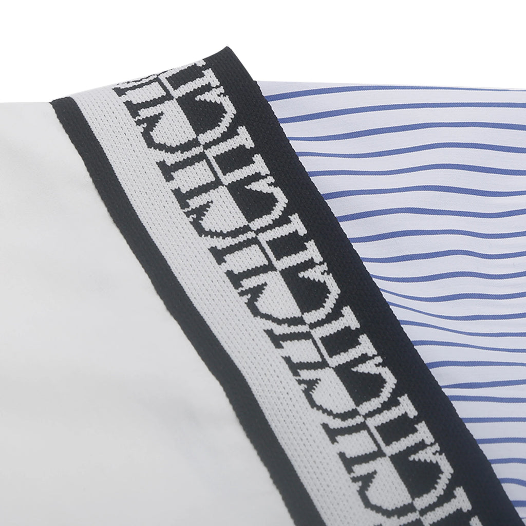 CHCH New Women's Casual Shirt Comfortable Simple Striped Patchwork