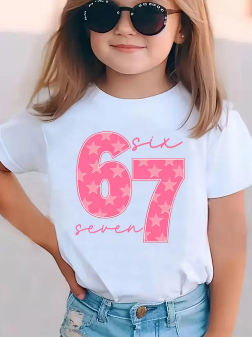 Funny Six Seven Italian Brainrot 67 Number Graphic Print T-Shirt