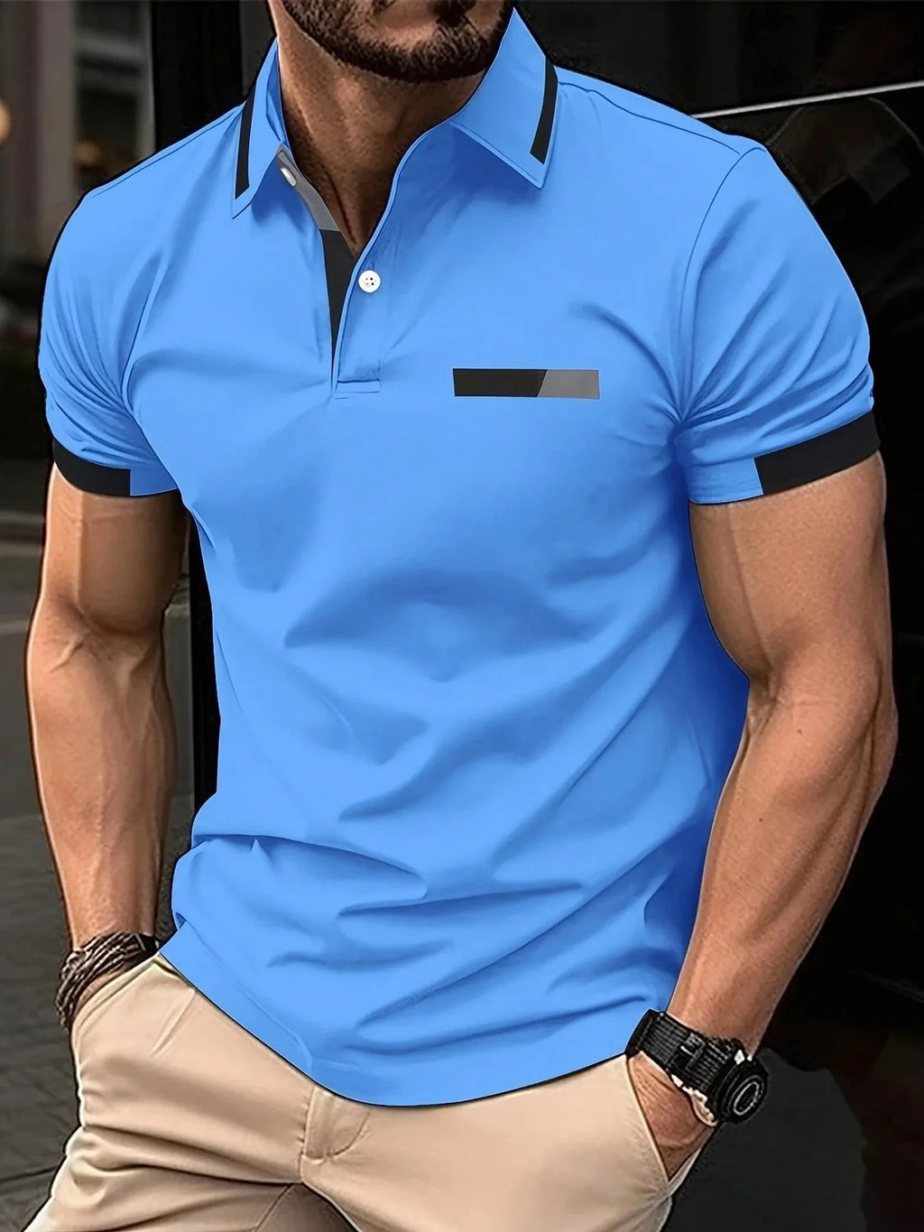The new men's POLO shirt for summer 2025 features a casual fashionable