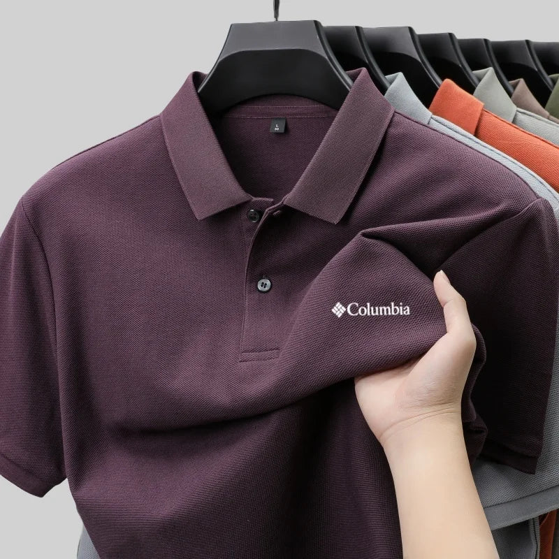 100% Pure Cotton Summer New Men's Short-Sleeved Polo Shirt,
