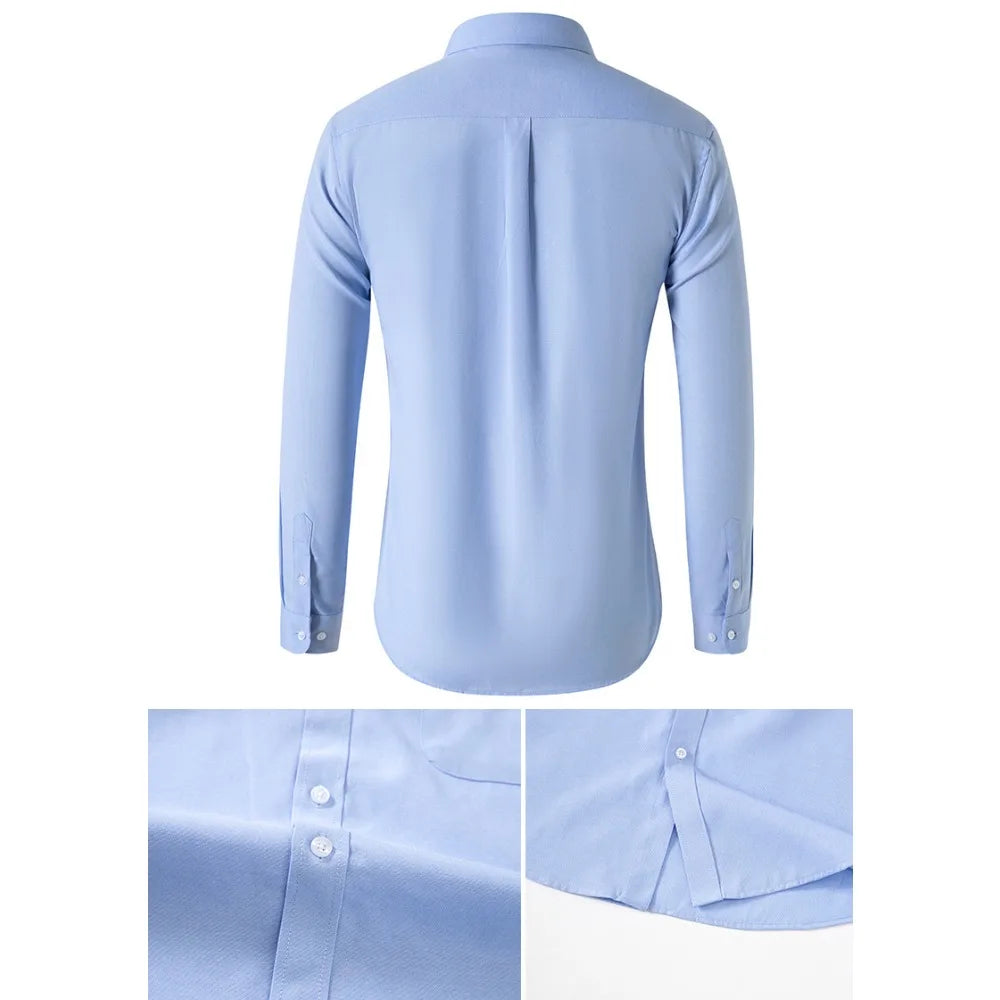 Oxford Shirts for Men Spring Autumn Formal Japanese Style Men's