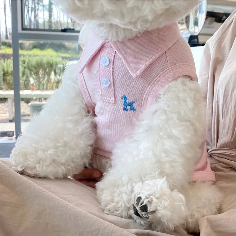 New Pet Dog Polo Shirt Dog Cool Clothes Soft Breathable Yorkie