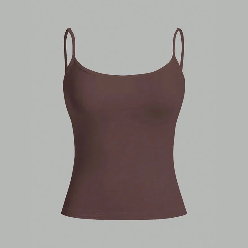 Women Tank Top Strap Slim Top for Summer Fashion Versatile Casual